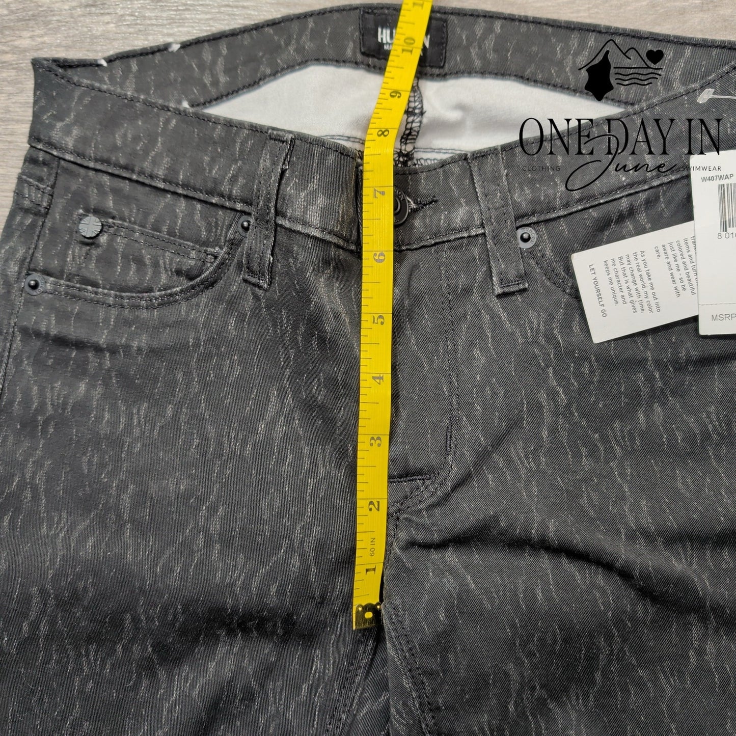 Hudson Krista Super Skinny Jeans Black CHPL Pattern NWT $189 Size 00 (24)