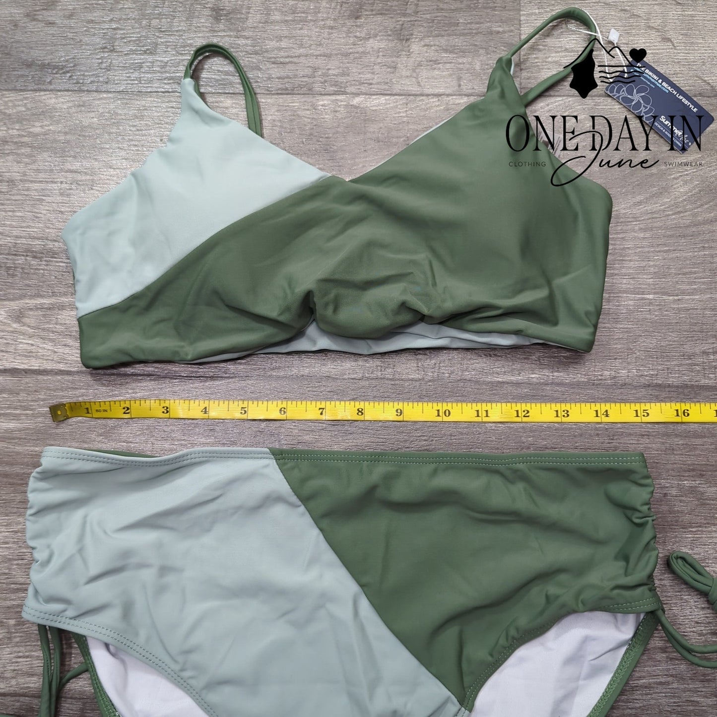 Summer Mae Maternity Colorblock Bikini Swimsuit Size M
