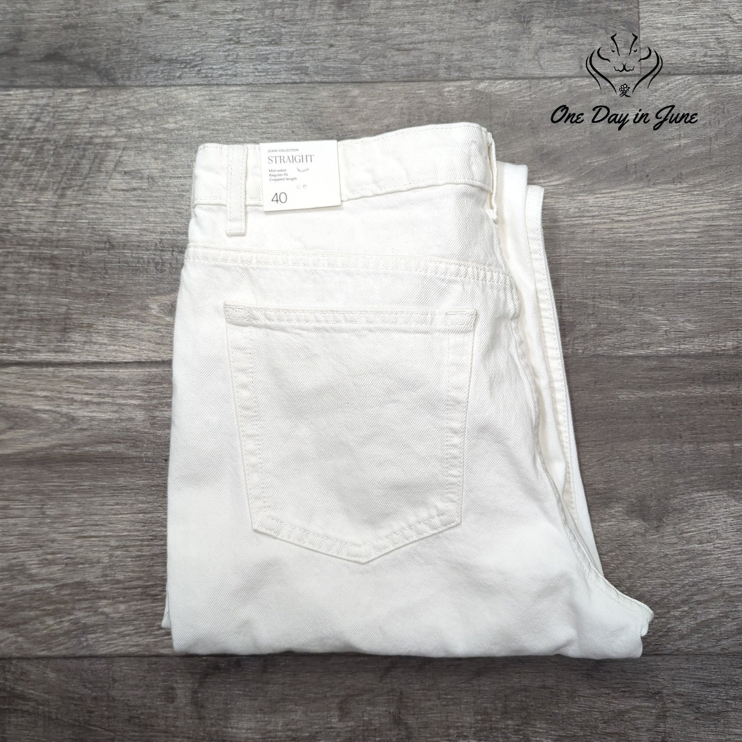 MNG Blanca Cropped Straight Jeans Size 8