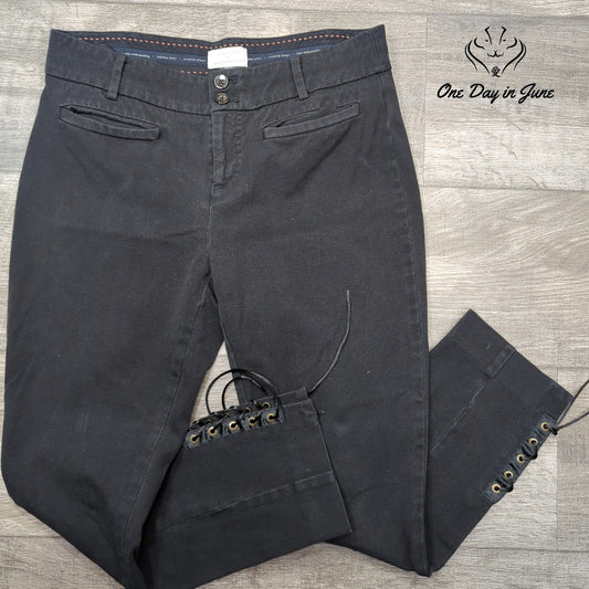 Anthropologie The Essential Slim Lace Up Ankle Pants Size 8