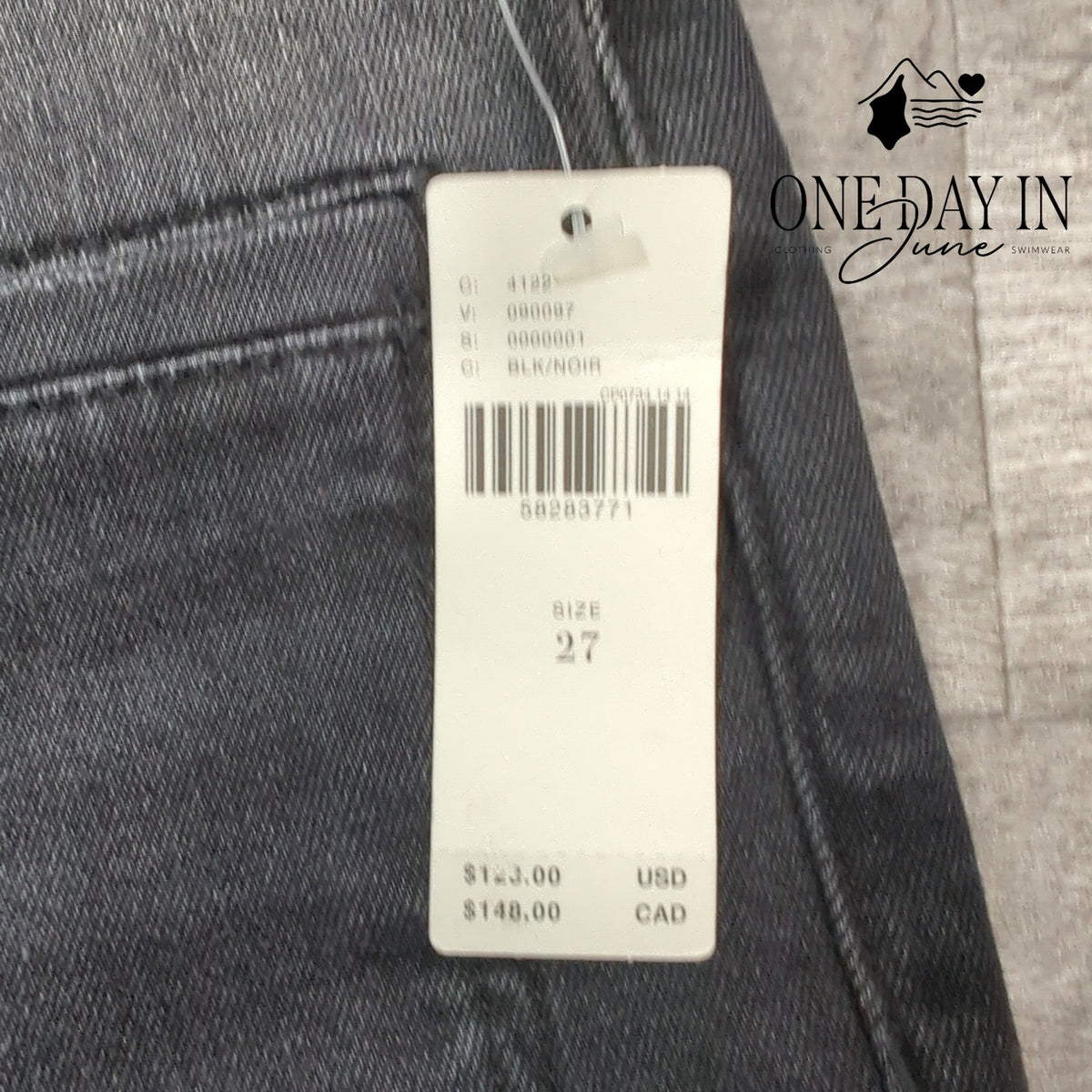 Pilcro and the Letterpress High Rise Slim Button Fly Jean Black NWT $148 Size 27
