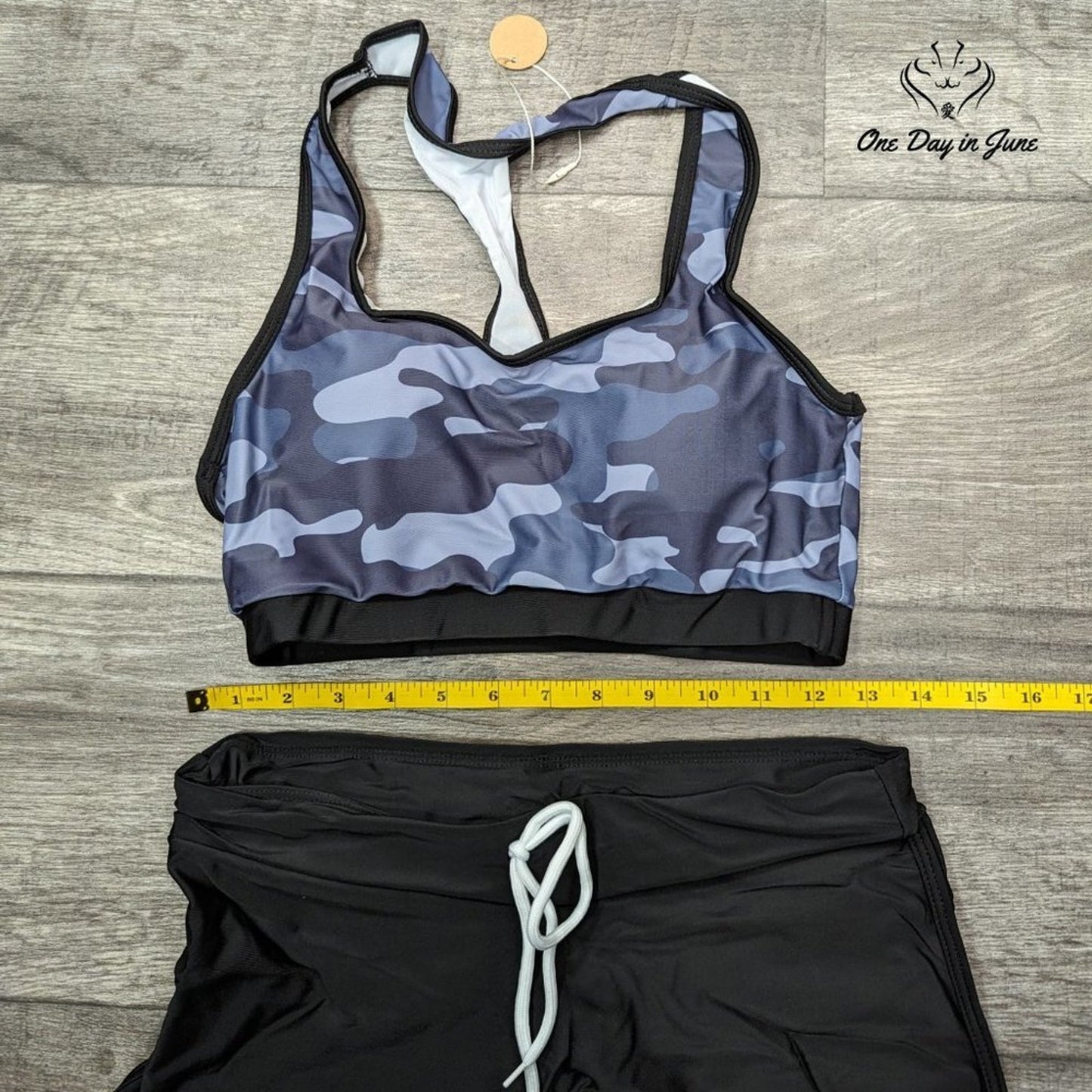 ODIJ Racerback Crop Top Boy Short Bikini Size S