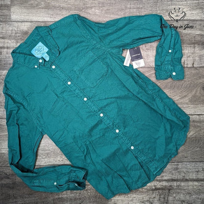 St. John's Bay Oxfored Comfort Flex Button Down Shirt Size M