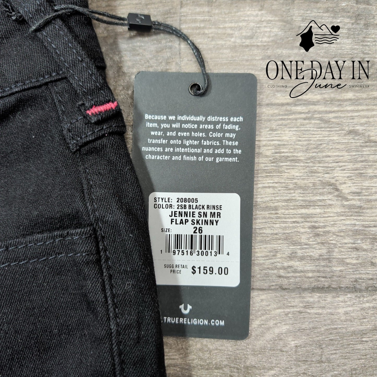 True Religion Jennie Curvy Mid Rise Super Skinny Jeans Size 2 (26)