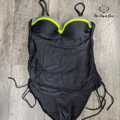 Amzbrly Adjustable Strap Tie Side Tankini Size 4XL