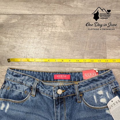 Guess Distressed Straight Leg Jeans Size 26 (2)