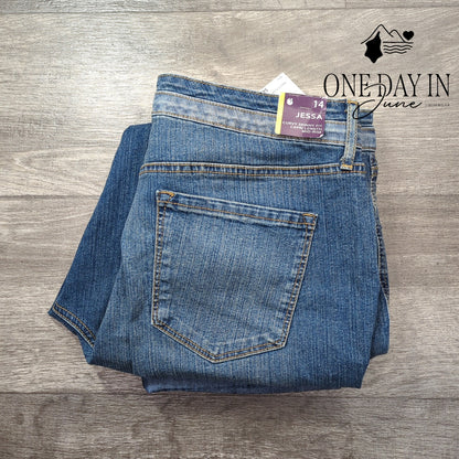 Gloria Vanderbilt Jessa Curvy Skinny Crop Jeans Size 14