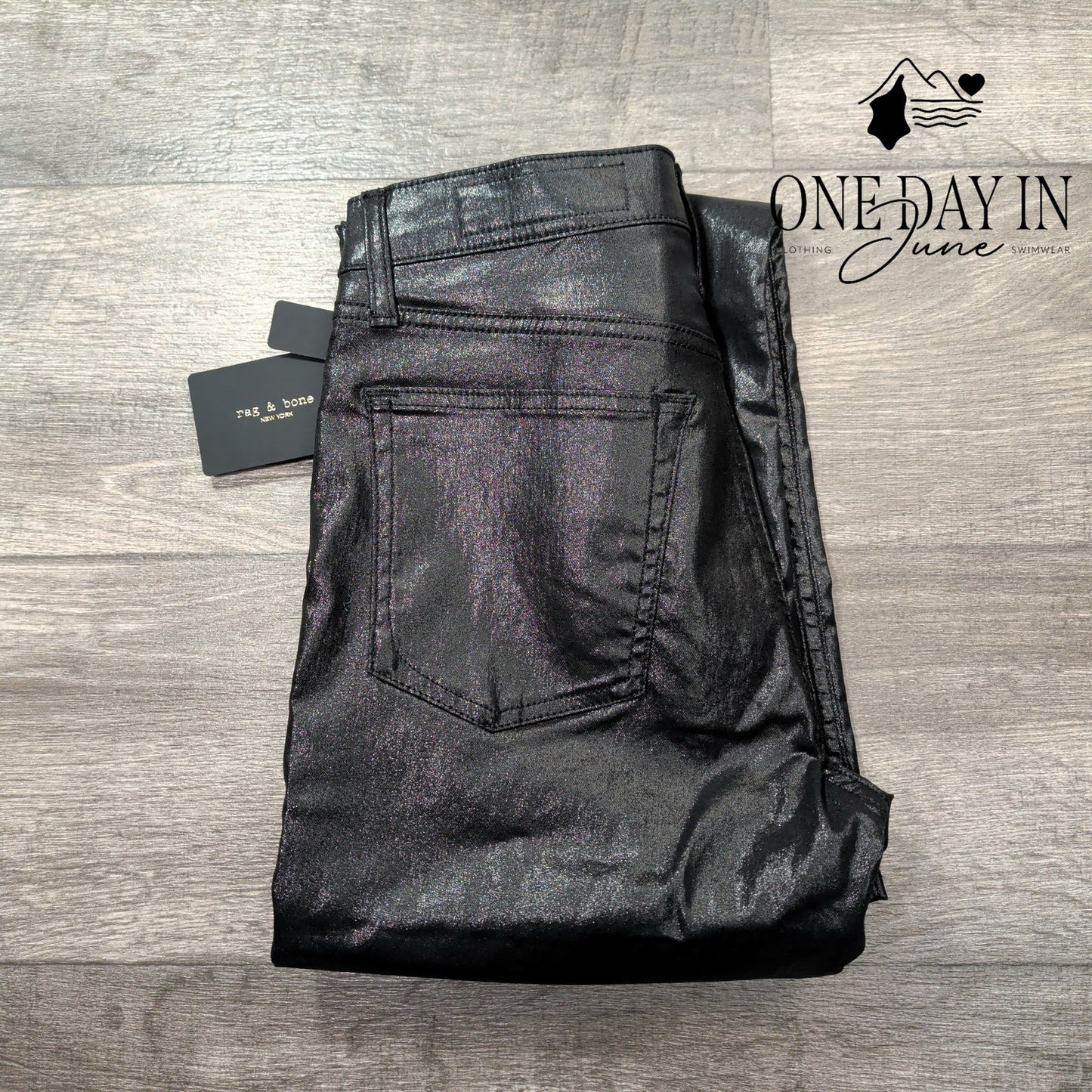 Rag & Bone The Harlow Mid Rise Straight Coated Denim Jeans Size 4 (27)