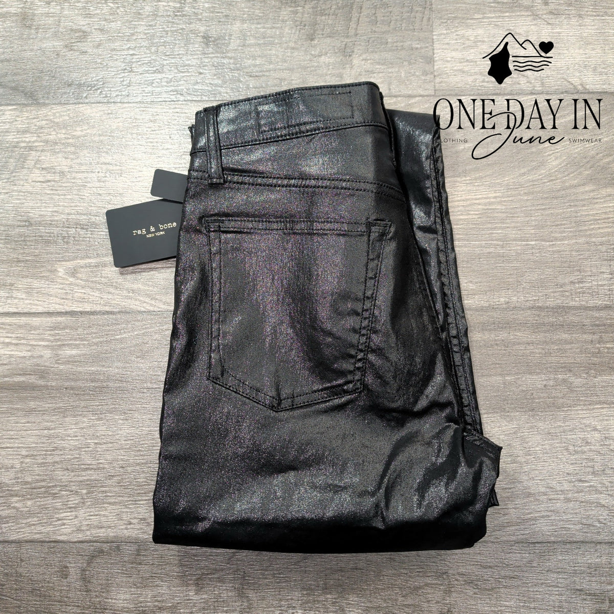 Rag & Bone The Harlow Mid Rise Straight Coated Denim Jeans Size 4 (27)
