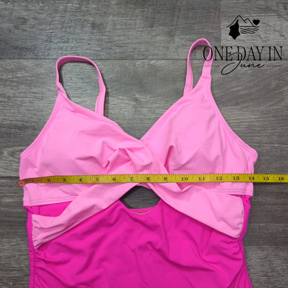 Tempt Me Cross Front Keyhole One Piece Swimsuit Size M