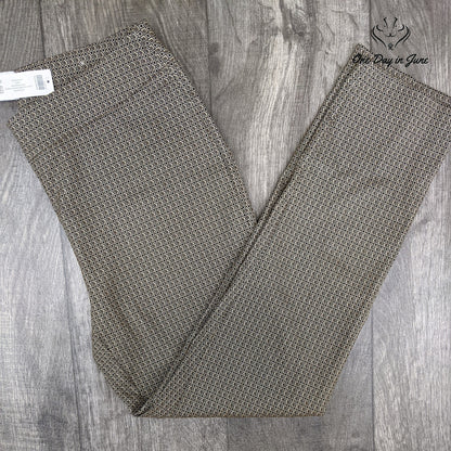 Chico's Square-Print Jacquard Skinny Ankle Pants Size 6R