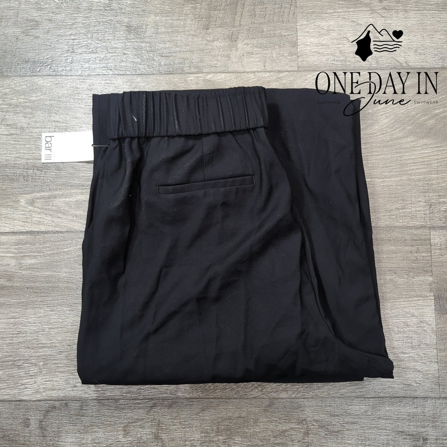 Bar III Elastic Waist Straight Leg Pants Size L