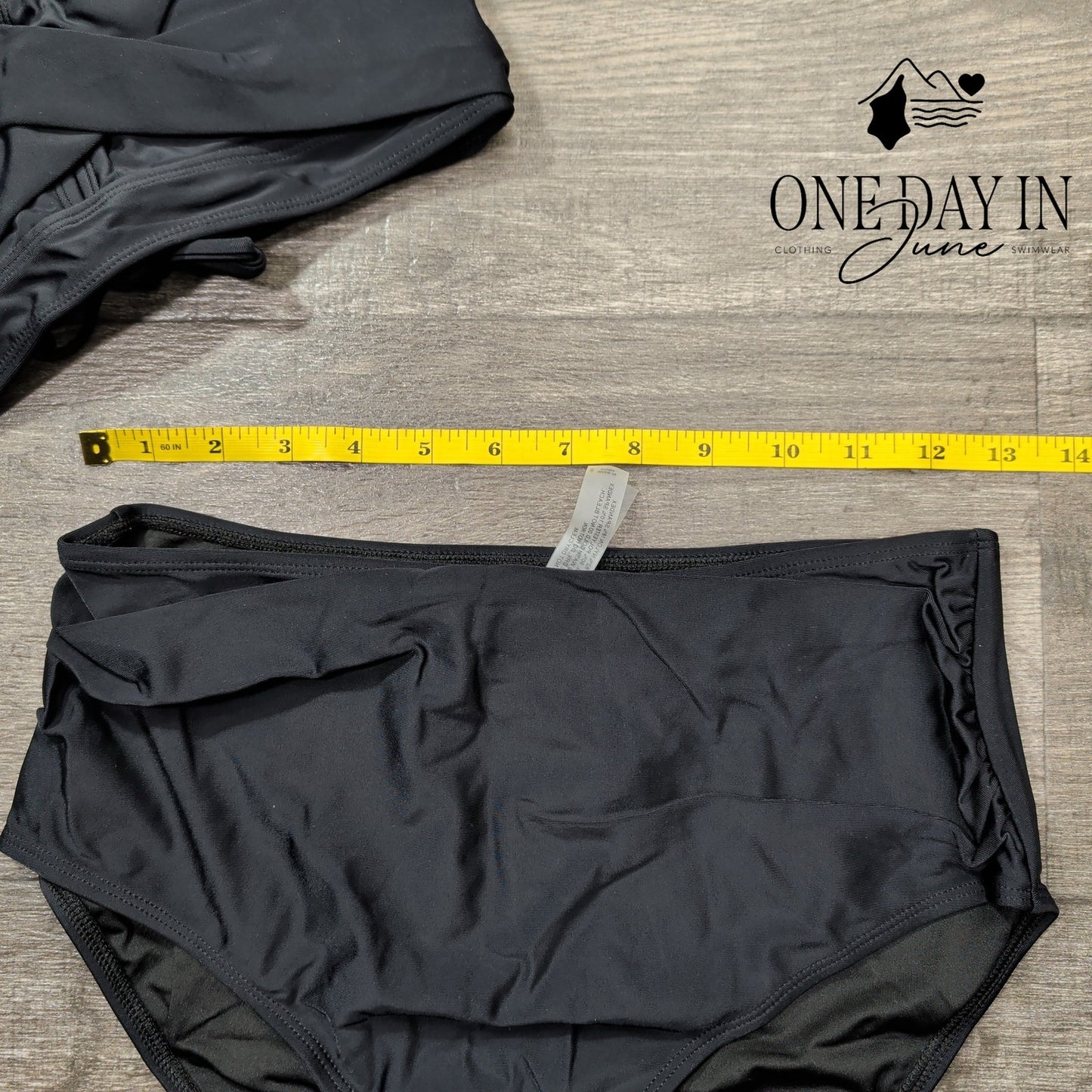 Yonique Twist Front High Waist Bikini Swimsuit Size M
