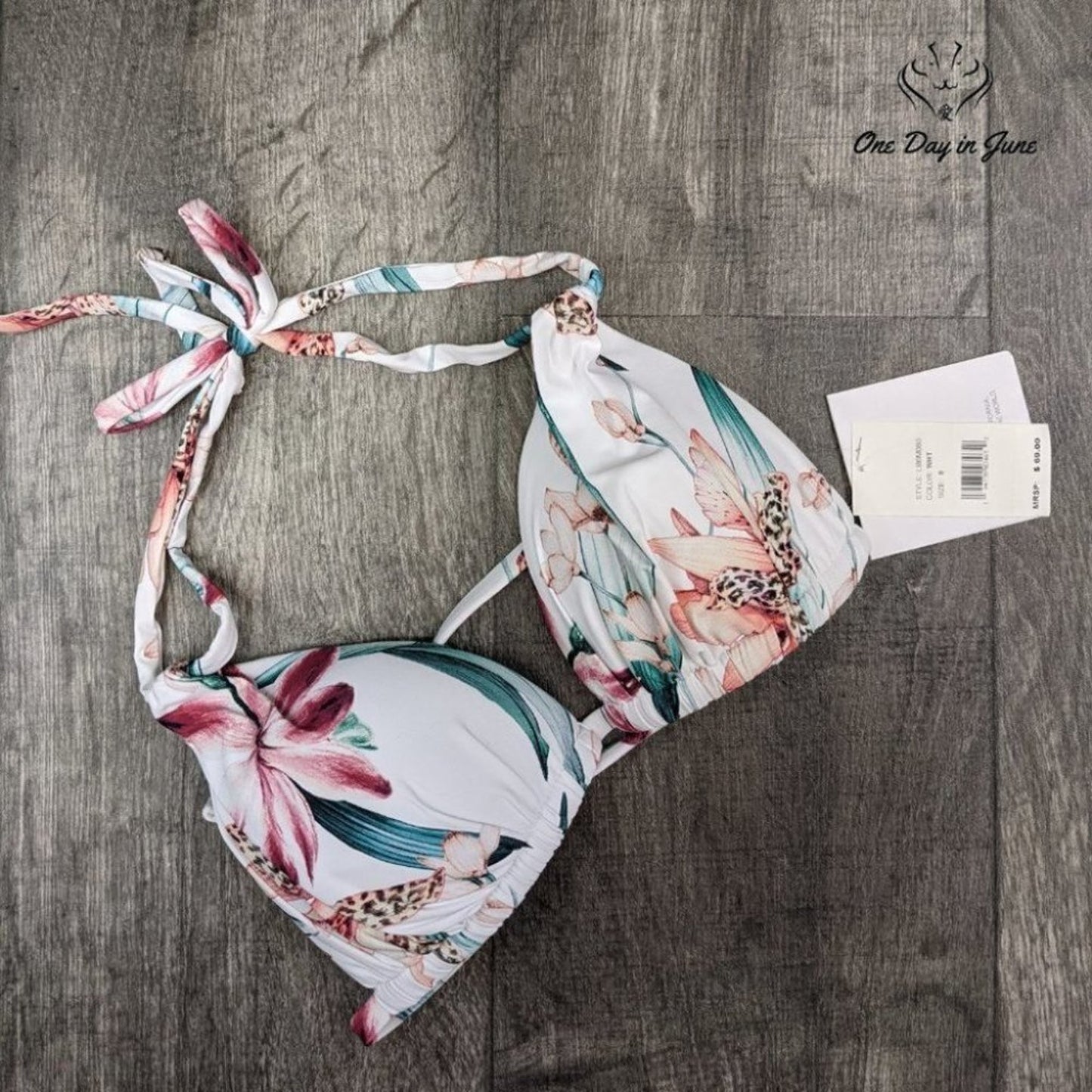 La Blanca Flyaway Halter Bra Bikini Top Swimsuit Size 0