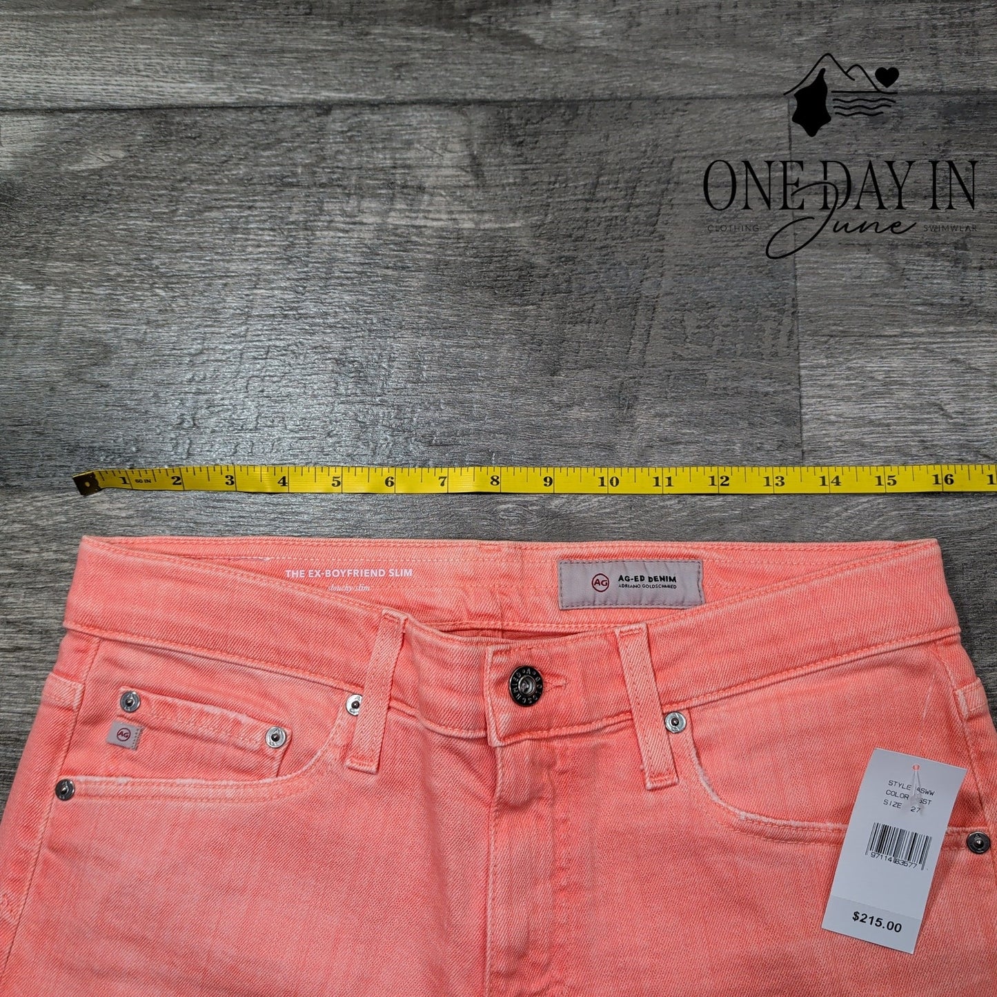 AG Adriano Goldschmied Ex-Boyfriend Slim Jeans Slouchy Slim NWT $215 Size 4 (27)