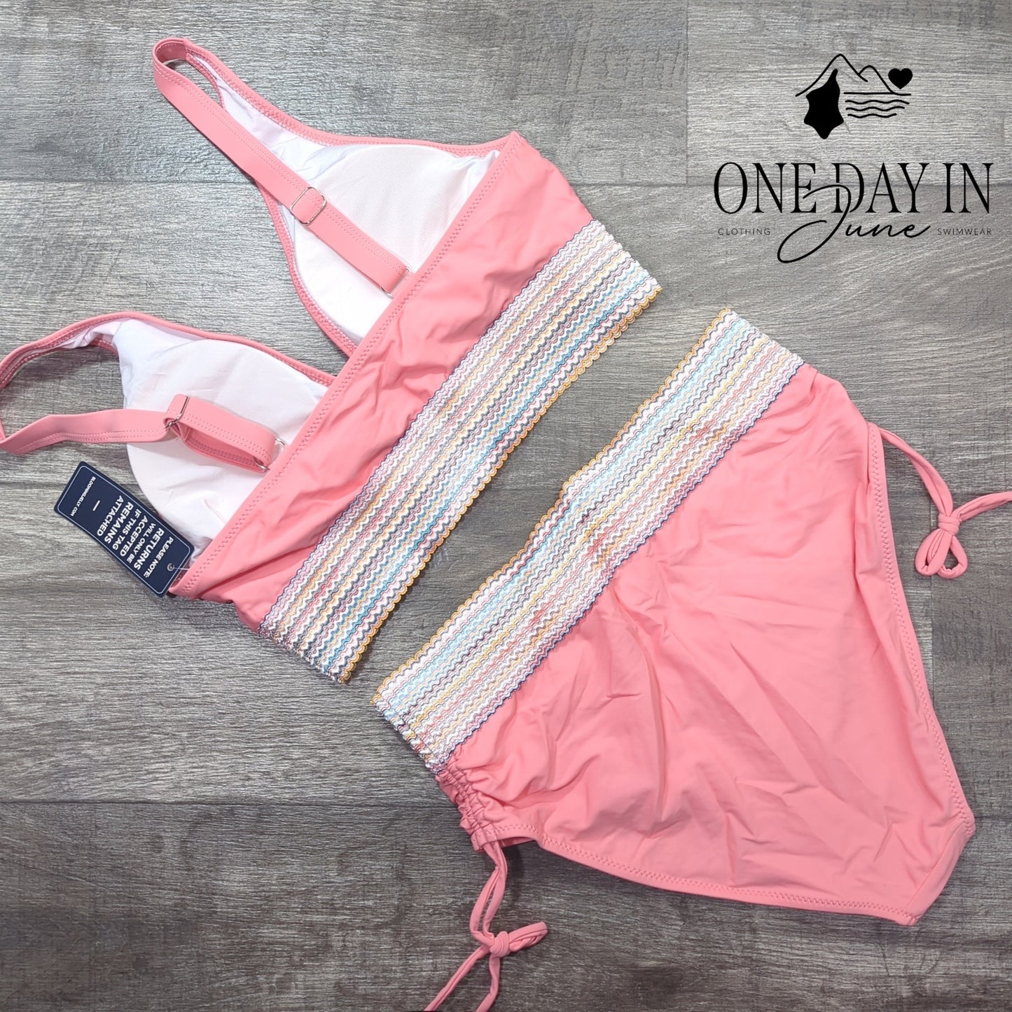 Blooming Jelly High Waist Bikini Swimsuit Size L