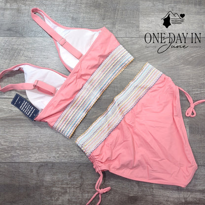 Blooming Jelly High Waist Bikini Swimsuit Size L