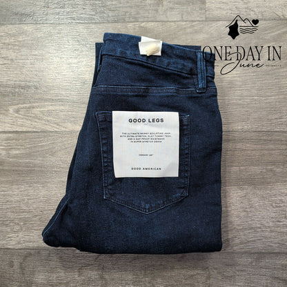 Good American Good Legs Super Skinny Jeans Dark Blue NWT Size 12