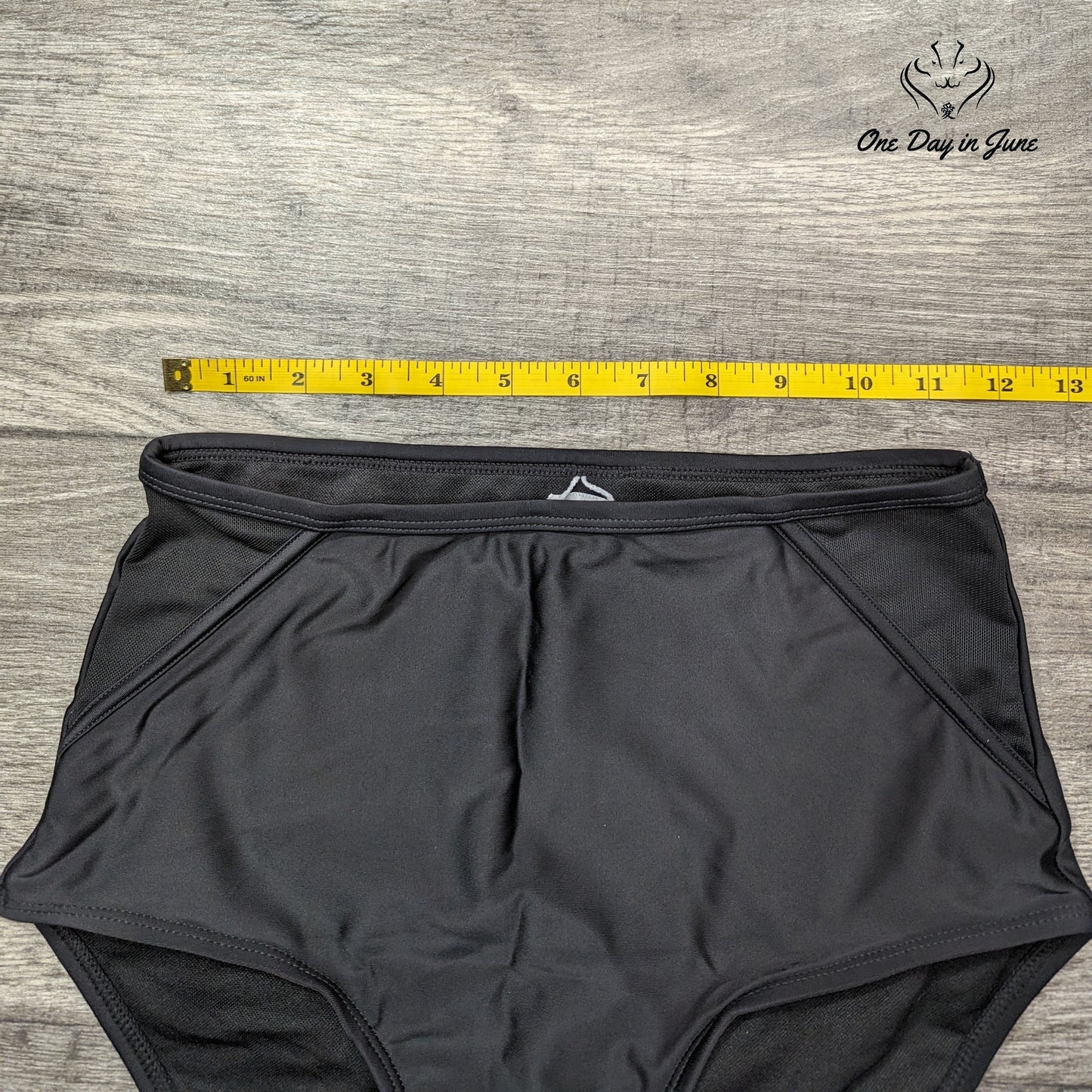 CharmLeaks High Waist Mesh Panel Bikini Bottom Size S