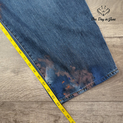 Ralph Lauren High Rise Relaxed Crop Jeans Atlas Wash Paint NWT $195 Size 20W