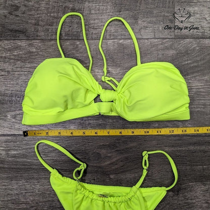 Amzbrly Tie Knot Keyhole Bikini Swimsuit Size L