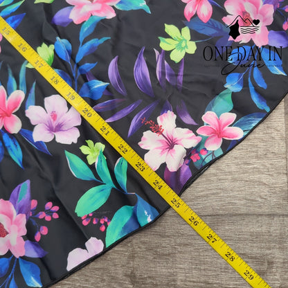 Aqua Eve Twist Front Floral Tankini Top Size XXL