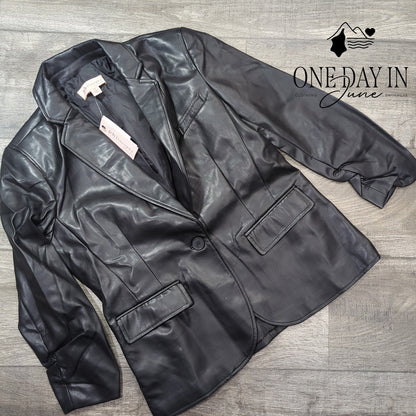 Philosophy Faux Leather Jacket Size S