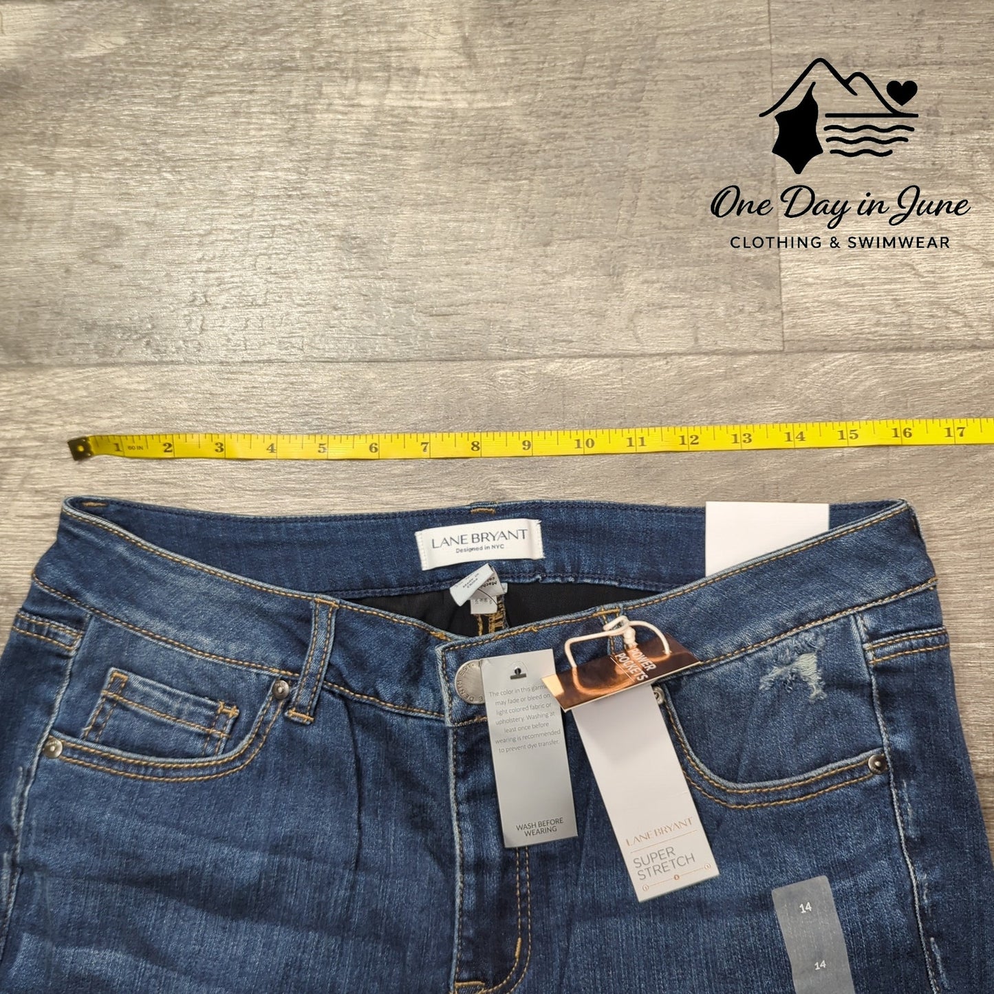 Lane Bryant Mid Rise Super Stretch Skinny Jeans Size 14