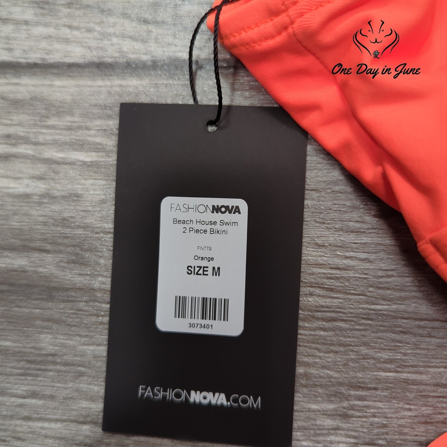 Fashion Nova Crop Top High Waist Bikini Size M