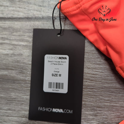 Fashion Nova Crop Top High Waist Bikini Size M