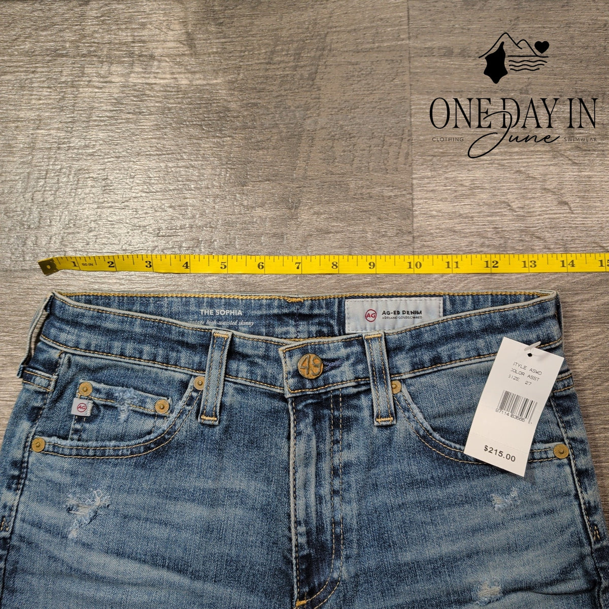 AG Adriano Goldschmied The Sophia High Rise Skinny Jeans Blue NWT Size 4 (27)