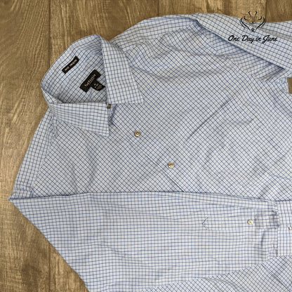 Van Heusen Men's "No Iron" Shirt Sleeve Shirt Size 15-15 1/2