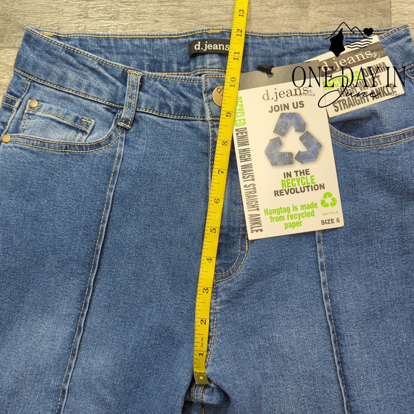 d.jeans High Waist Straight Ankle Jeans Size 6