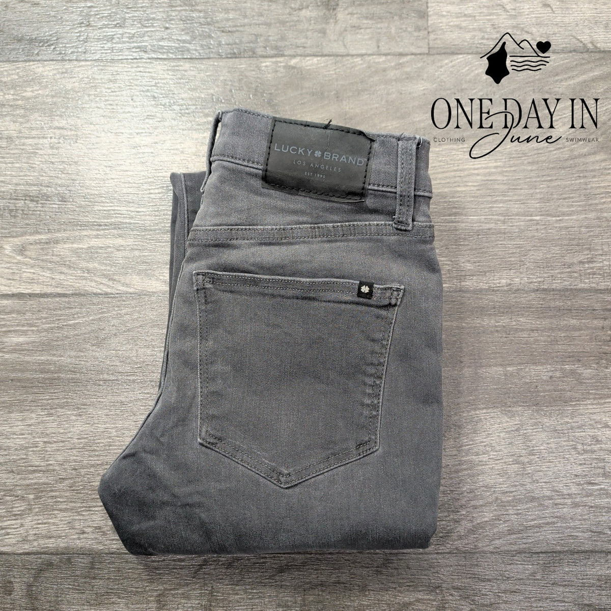 Lucky Brand High Rise Skinny Ankle Jeans Gray Raw Hem Stretch Size 4 (27)