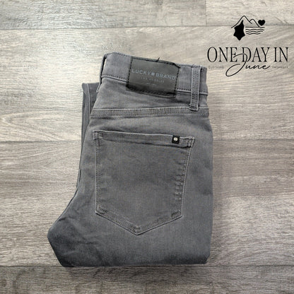 Lucky Brand High Rise Skinny Ankle Jeans Gray Raw Hem Stretch Size 4 (27)