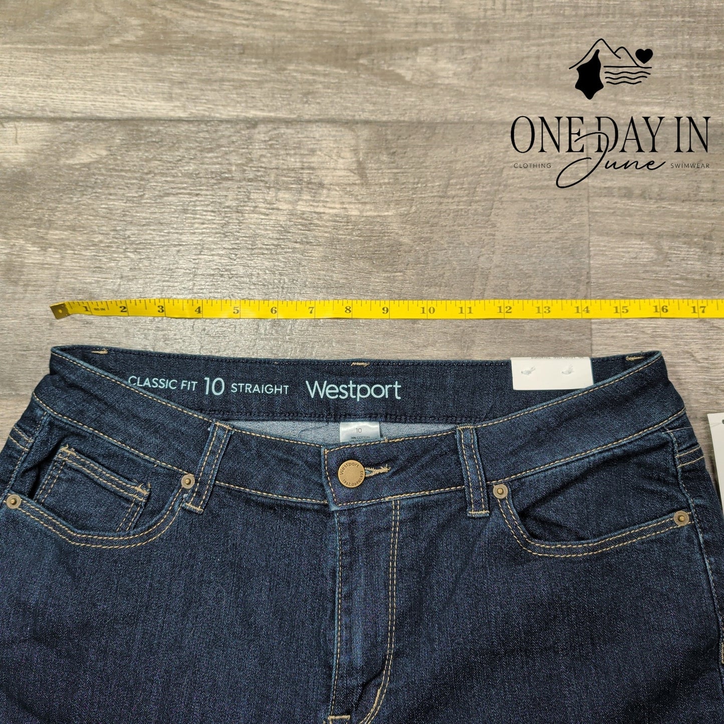 Westport Classic Fit Jeans Dark Wash High Rise Straight Leg NWT Size 10