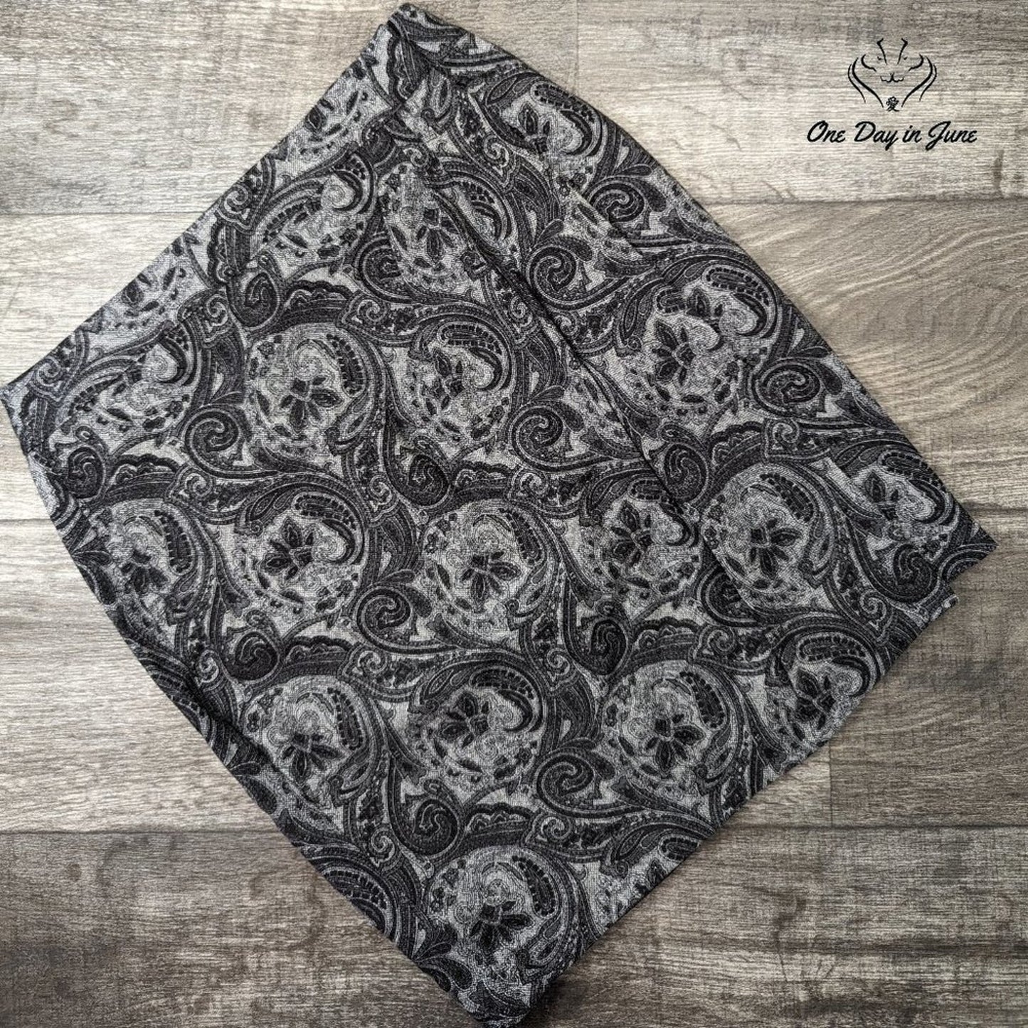 Talbots Petites Wool Blend Wrap Skirt Gray Black Paisley Lined Size 6P
