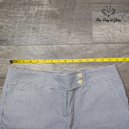 Talbots Petite Striped Flat Front Shorts Size 4P