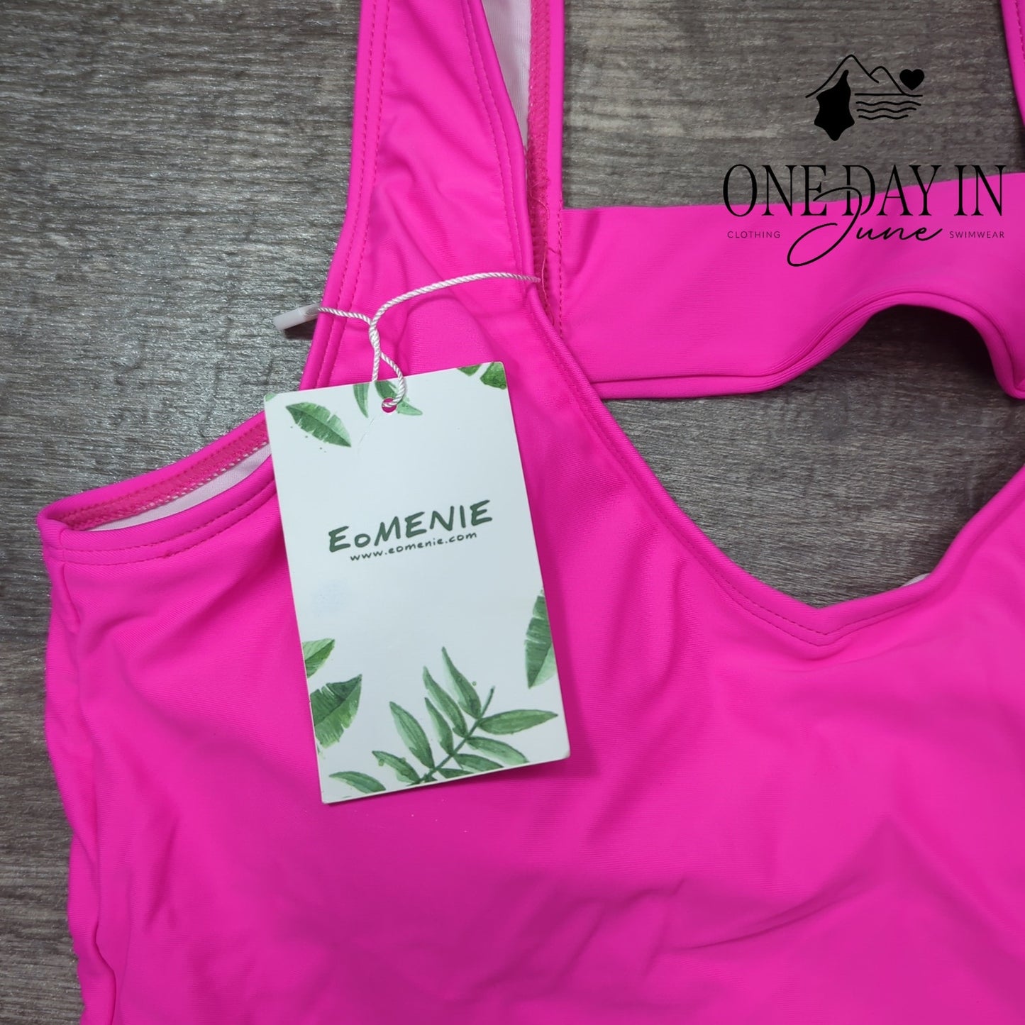 Eomenie High Waist Crop Bikini Swimsuit Size M
