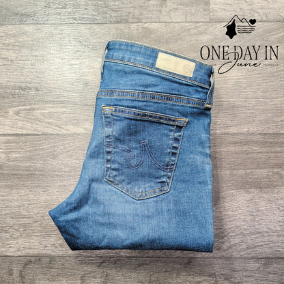 AG Adriano Goldschmied The Stilt Roll Up Cigarette Jeans Blue NWT Size 4 (27)