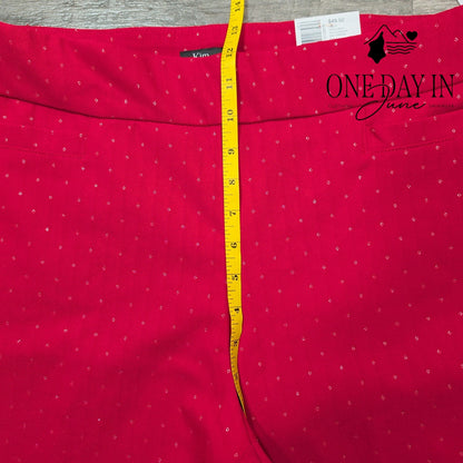 Kim Rogers Red Diamond Millenial Pants Size 14
