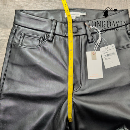 Good American Faux Leather Flare Pants Size 6 (28)