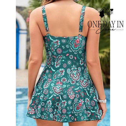 Shekini Boyshort Swimdress One Piece Swimsuit Size L
