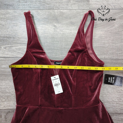 Express Sweetheart Velour Skort Mini Dress Size S