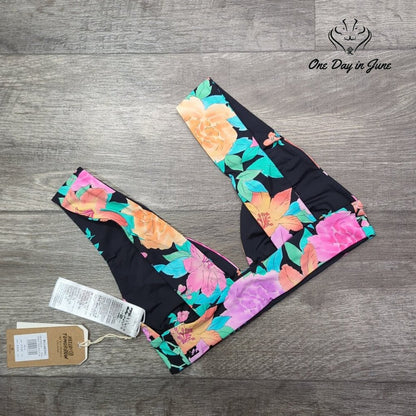 Billabong Tropic Time Reversible Plunge Bikini Top Size M
