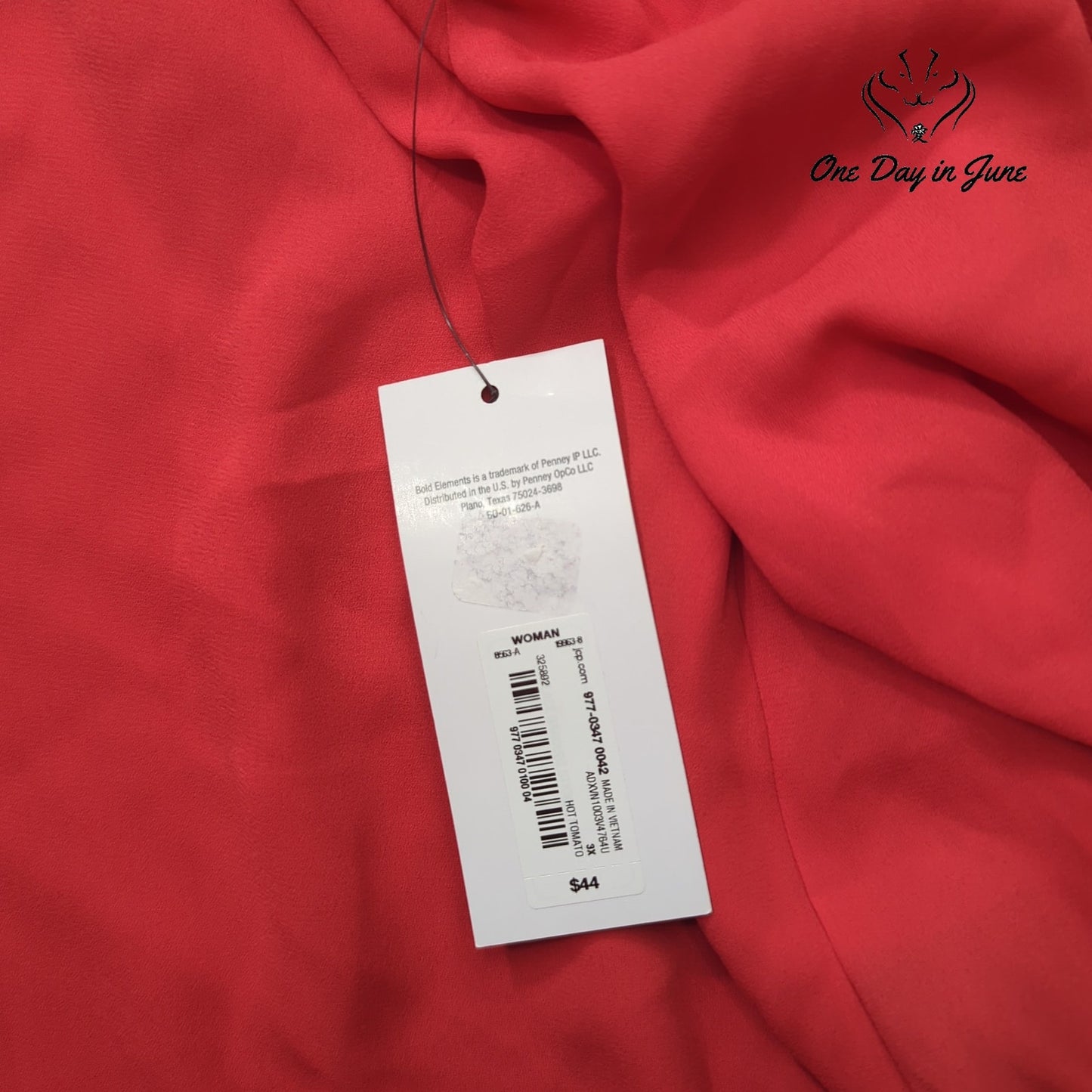 Bold Elements Plus Size Short Sleeve Sheer Top Size 3X