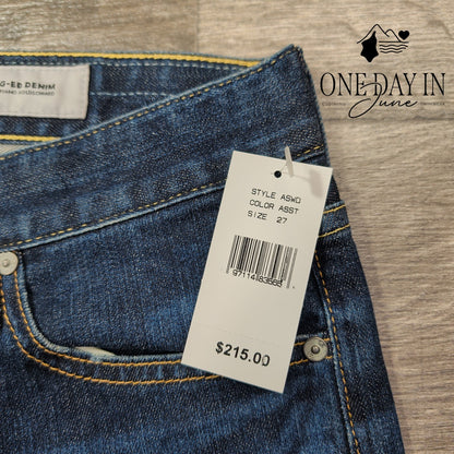 AG Adriano Goldschmied Nikki Crop Relaxed Skinny Jeans Blue NWT Size 4 (27)