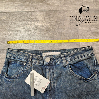 ASOS Oil Stained Straight Leg Jeans Size 30X32