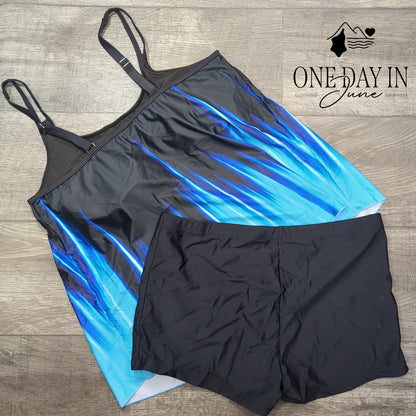 Aleumdr Boyshort Tankini Swimsuit Size XL