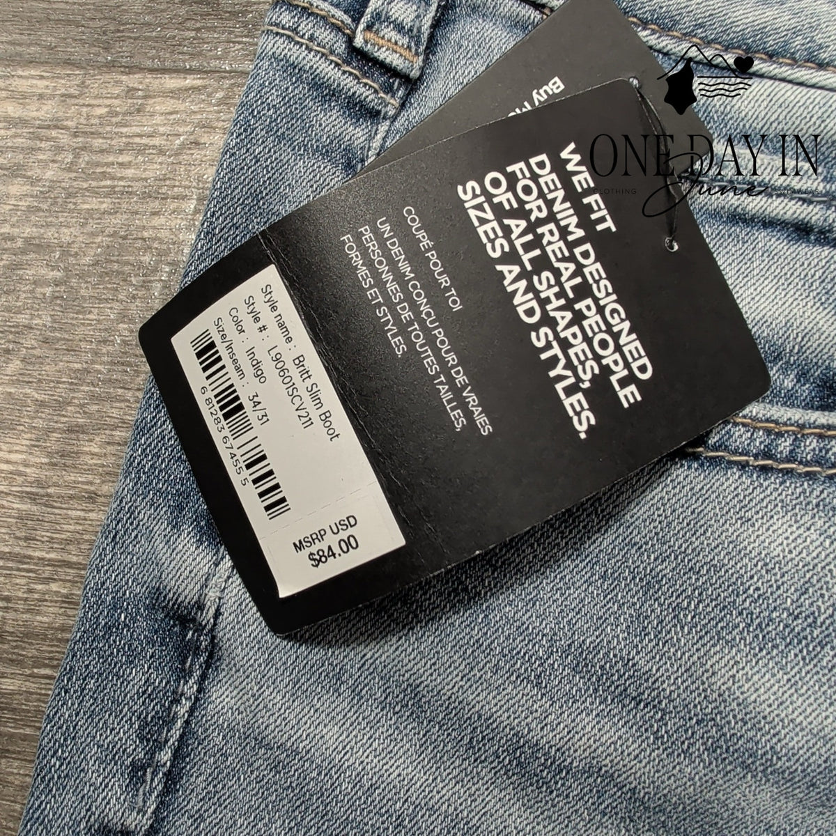 Silver Jeans Co Britt Curvy Low Rise Slim Bootcut Jeans NWT Size 34X31 (18)